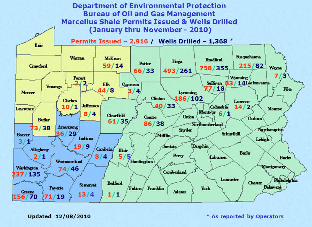Natural Gas Production in Pennsylvania's Portion of the Marcellus Shale